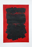 O.T. | 2020 | Ritzung | Acryl Wachskreide Papier | 100x70cm